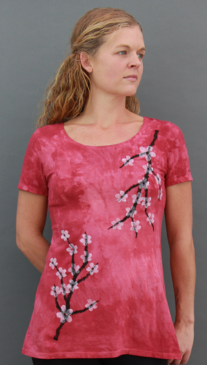 Cherry Blossom short sleeve tunic