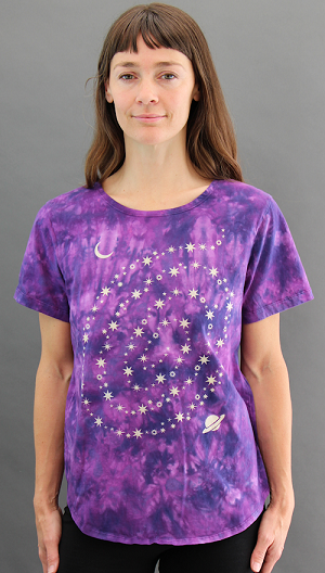 Star Swirl Round Hem Short sleeve top
